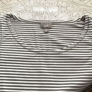 J. Jill tank top ⭐️ gray white stripe ⭐️ Petite M